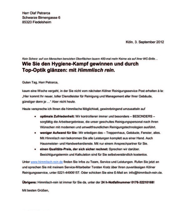 Mailing Reinigungsfirma